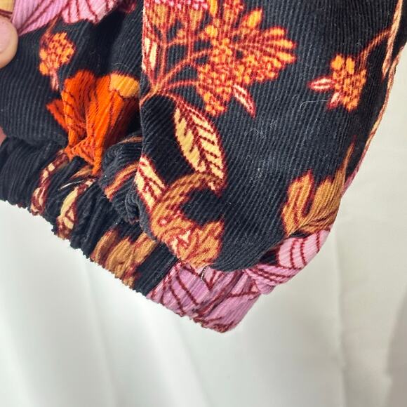 NWT Pilcro by Anthropologie Floral Tiered Ruffle Long-Sleeve Corduroy Dress XS - Picture 7 of 7